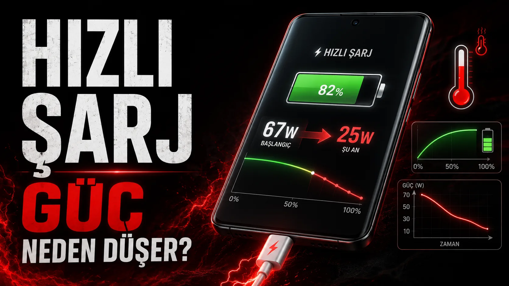 120 W hızlı şarj gerçekte nasıl çalışıyor? Telefon neden gücü düşürüyor?