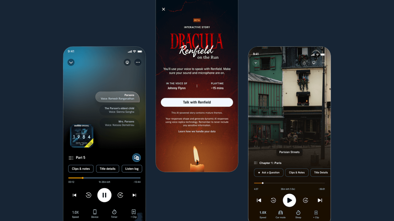 Audible, kullanıcıların hikaye karakterleriyle konuşmasını sağlayan yapay zeka özelliklerini tanıttı