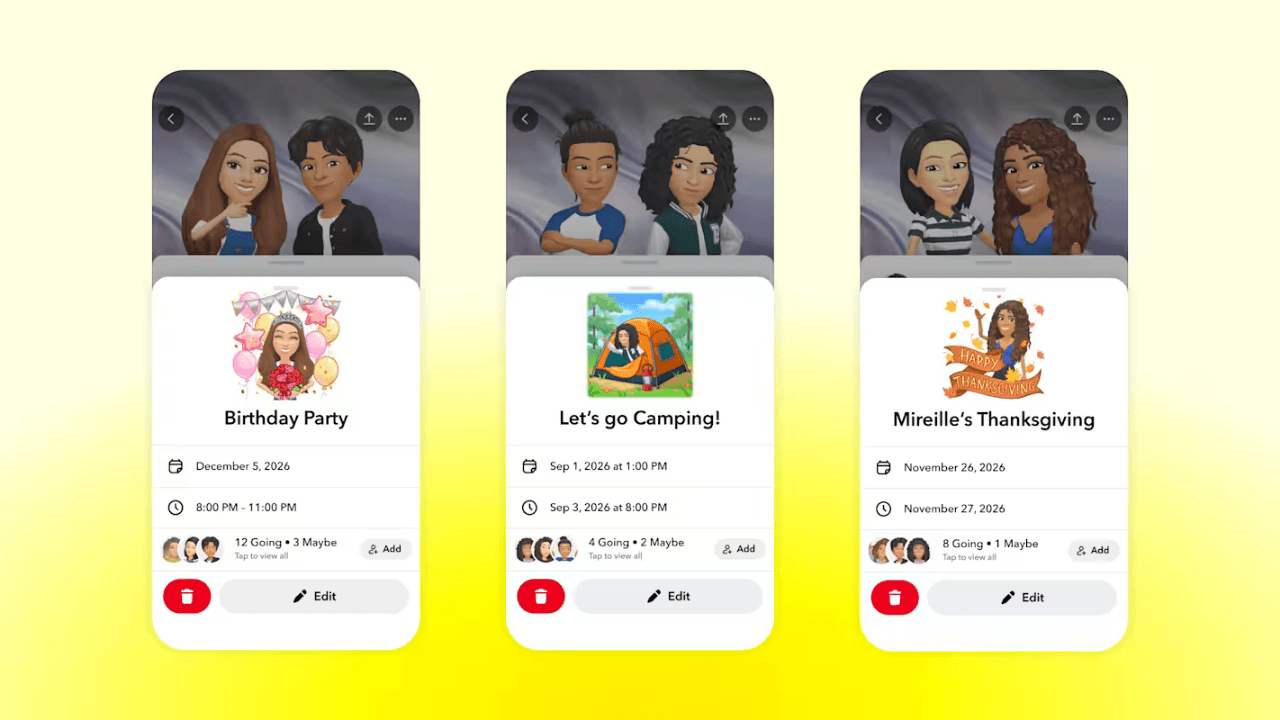Snapchat, etkinlik planlama özelliğini kullanıma sundu
