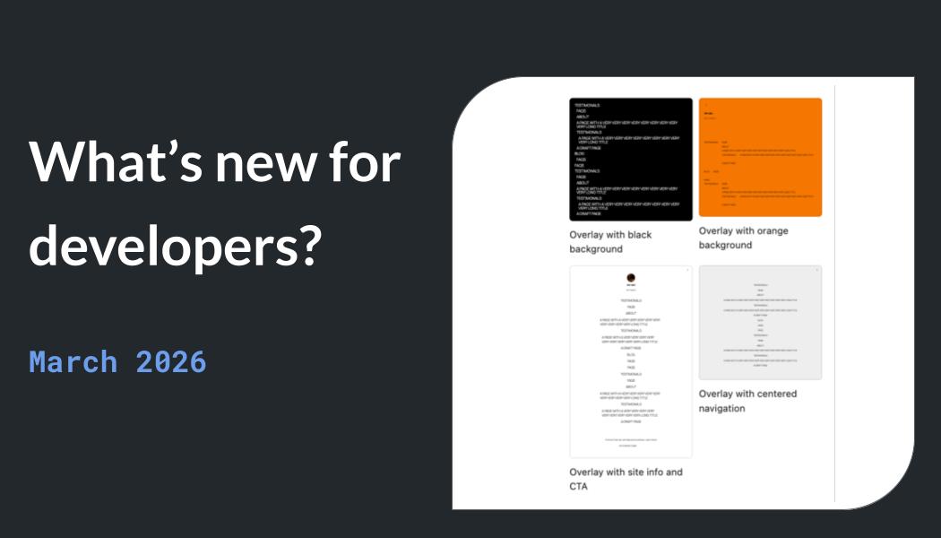 What’s new for developers? (March 2026)